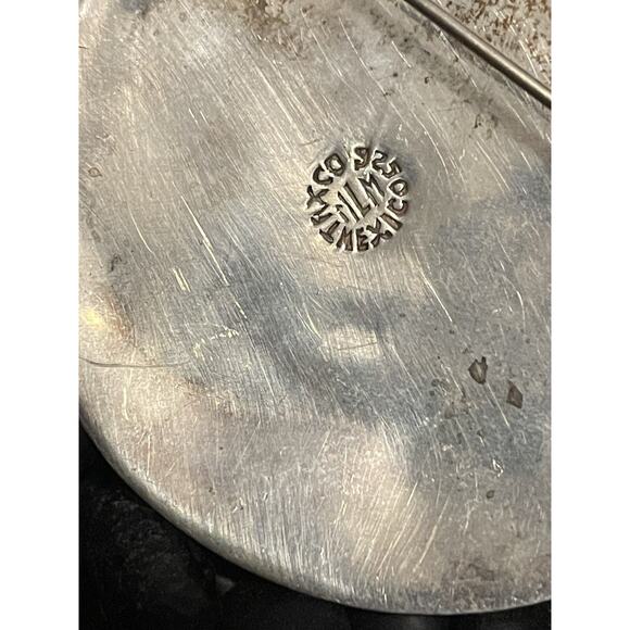 Huge Vintage Sterling Mexico Kachina Mud Man Afghan Storyteller Pin Pendant - Picture 6 of 7